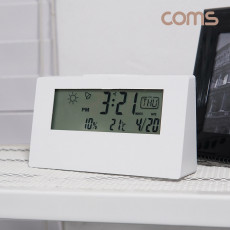 LCD 디지털 알람 시계 정시 알람 달력 날씨 온습도