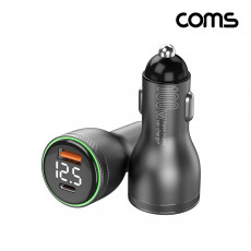 100W 차량용 시가 전원 어댑터 QC3.0 PD 멀티 고속 충전기 C타입 USB 3.1