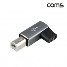 USB 3.1 C타입 변환 젠더 USB B타입 90도 좌우꺾임