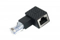 RJ45 연장 커플러 8P8C Male to Female 90도 꺾임 젠더 랜선 연장