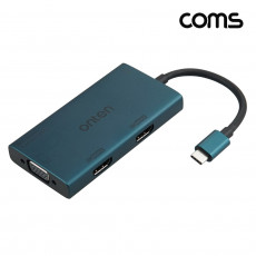 C타입 멀티 컨버터 듀얼HDMI VGA MST 오디오 동시출력 4K2K 60hz