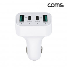 차량용 멀티 고속 충전기 4포트 시거잭 전원 USB-C USB-A 40W QC18W PD20W