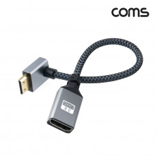 미니 HDMI 변환 케이블 젠더 HDMI F to Mini HDMI M 4K 60Hz UHD 20cm 꺾임형