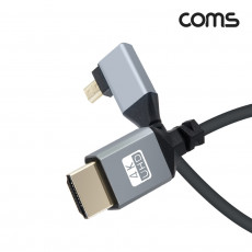 마이크로 HDMI 변환 스프링 케이블 HDMI M to Micro HDMI M 4K 60Hz UHD 꺾임형