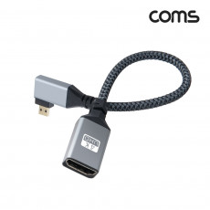 마이크로 HDMI 변환 케이블 젠더 HDMI F to Micro HDMI M 4K 60Hz UHD 20cm 꺾임형