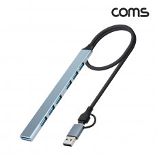 7 IN 2 USB 허브 7포트 꼬리물기 Type C USB 7Port 2.0 6Port 3.0 1Port