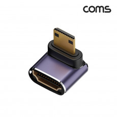 HDMI to Mini HDMI 변환 젠더 2.1 8K 60Hz UHD 연장 MF 미니HDMI 하향꺾임