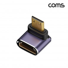 HDMI to Mini HDMI 변환 젠더 2.1 8K 60Hz UHD 연장 MF 미니HDMI 상향꺾임