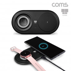 나비 듀얼 무선 고속 충전기 무선충전패드 블랙 USB 전원 AC DC 스마트폰 갤럭시워치 무선이어폰
