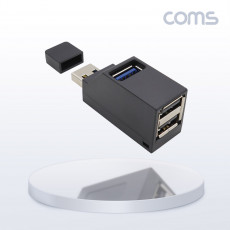 USB 3.0 허브 3포트 3Port USB 3.0A 1P USB 2.0A 2P 무전원 썸타입 블랙