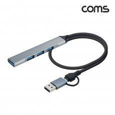 4 IN 2 꼬리물기 허브 4포트 Type C USB 4Port USB 2.0 3Port USB 3.0 1Port
