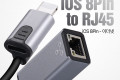 iOS 8Pin 컨버터 케이블 네트워크 RJ45 Ethernet LAN 유선 이더넷 랜 네트워크 어댑터 인터넷 8핀 USB 보조전원