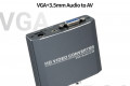 VGA to AV 컨버터 VGA 오디오 - AV 스테레오 3.5mm 1080P 720P CVBS L R 3RCA NTSC PAL