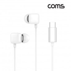 G POWER 인이어 타입 이어폰 Type-C 커넥터 스테레오 1.2M White 색상