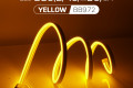 LED 슬림형 줄 띠형 보급형 DC 5V 전원 1M Yellow 조명 호스 감성 네온 인테리어 DIY LED 램프 랜턴 무드등 컬러 조명 색조명