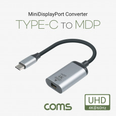 USB 3.1 Type C to 미니디스플레이포트 컨버터 20cm 변환 케이블 C타입 to MDP Mini Displayport 4K 60Hz UHD