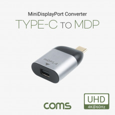 USB 3.1 Type C to 미니 디스플레이포트 컨버터 변환젠더 C타입 to Mini DP MDP 4K 60Hz UHD Mini DisplayPort