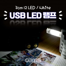 USB LED 램프 스틱 7cm 12 LED White 양면 USB A Type M F 연장 가능 후레쉬 손전등 랜턴 휴대용 독서등 학습용 탁상용 조명