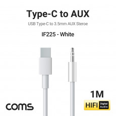 USB 3.1 Type C 오디오 케이블 1M C타입 to 3.5mm AUX White