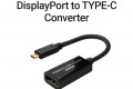 디스플레이포트 to C타입 변환 컨버터 DisplayPort F to USB 3.1 Type C M 4K 60Hz UHD