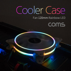 쿨러 케이스용 CASE 120mm Rainbow LED Cooler 쿨링 냉각