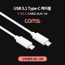 USB 3.1 Type C 케이블 1M C타입 to C타입 고속충전 3A White