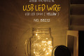 USB LED 케이블 Yellow - 속도 밝기 조절 리모콘 와이어 조명 감성 컬러 라이트 색조명 무드등 트리 장식 DIY