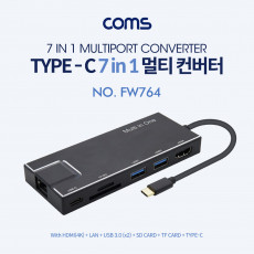 7 in 1 USB Type C 멀티 허브 HDMI USB 3.0 카드리더 PD