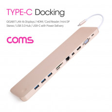 USB 3.1 Type-C 노트북 멀티 컨버터 허브 도킹 HDMI VGA mini DP USB 3.0 카드리더 오디오 C타입