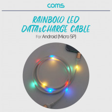 USB Micro 5Pin 케이블 1M 사운드 센서 LED White-Rose Gold USB 2.0A M Micro USB M Micro B 마이크로 5핀 안드로이드