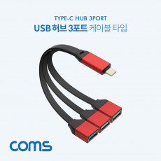 USB 3.1 Type C to USB 3.0x1 USB 2.0x2 Y형 허브 3포트 3Port 케이블타입 메탈