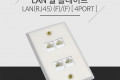 월 플레이트 - RJ45 4Port 알루미늄 PLATE LAN 4Port WALL PLATE 랜 벽면 매립 설치