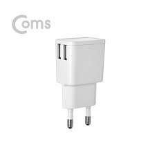 G POWER 가정용 5V 2.0A 2 포트 USB 3.1 Type C C타입케이블 1.5M WHITE 2port 2구 듀얼 충전기 멀티 스마트폰 태블릿