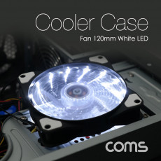 쿨러 케이스용 120mm 4핀 3핀 White LED Cooler Case Fan 쿨러팬 4Pin 3Pin