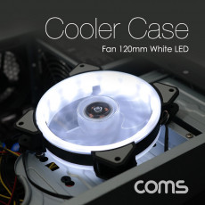 쿨러 케이스용 120mm 4핀 3핀 정 후면 White LED Cooler Case Fan 쿨러팬 4Pin 3Pin