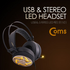 LED 헤드셋 - Black 스테레오 3.5 게임 음악감상