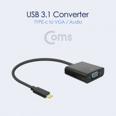 USB 3.1 Type C to VGA Audio Aux 변환 컨버터 오디오 지원 D-SUB RGB