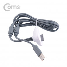 XBOX 360 전용 무선 컨트롤러 USB 충전케이블 1.5M 그레이 USB 2.0 A