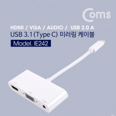 USB 3.1 컨버터 Type C HDMI VGA Aux USB 2.0 A 1Port