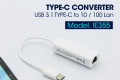 USB 3.1 Type C 컨버터 C타입 랜카드 RJ45 10 100Mbps