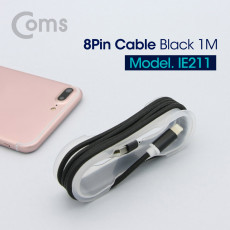 iOS 8Pin 패브릭 케이블 1M USB 2.0 A to 8핀 충전 데이터전송 Black