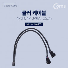 쿨러 케이블 4P Y형 20cm 메쉬망사보호관