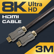 8K UHD HDMI 케이블 V2.1 3M 8K4K 60Hz 지원 7680 4320 UHD 금도금 단자