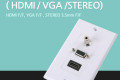 HDMI 월 플레이트 HDMI VGA RGB 스테레오 3.5mm STEREO 115 70mm WALL PLATE 벽면 매립 설치