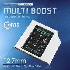 노트북용 멀티부스트 12.5mm M.2 NGFF SSD KEY B M mSATA to Slimline SATA F SATA3 지원