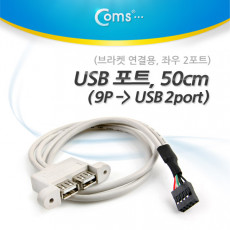 USB 포트 9P - 2port USB 50cm 좌우 2P White 케이블 젠더