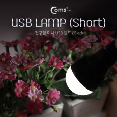 특가 전구형 USB 램프 short type Black 휴대용 라이트 독서등 탁상용 조명 야간 활동 산행 레저 캠핑 낚시 등
