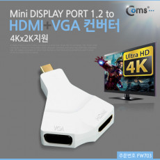 Mini DISPLAY PORT 1.2 to HDMI VGA 컨버터 4Kx2K