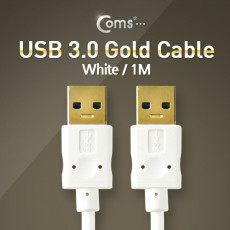 USB 3.0 AA 케이블 젠더 White 금도금 Gold USB A M M 1M