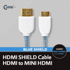 HDMI HDMI Mini 케이블 투명 청색 v1.4 지원 24K 금도금 4K2K